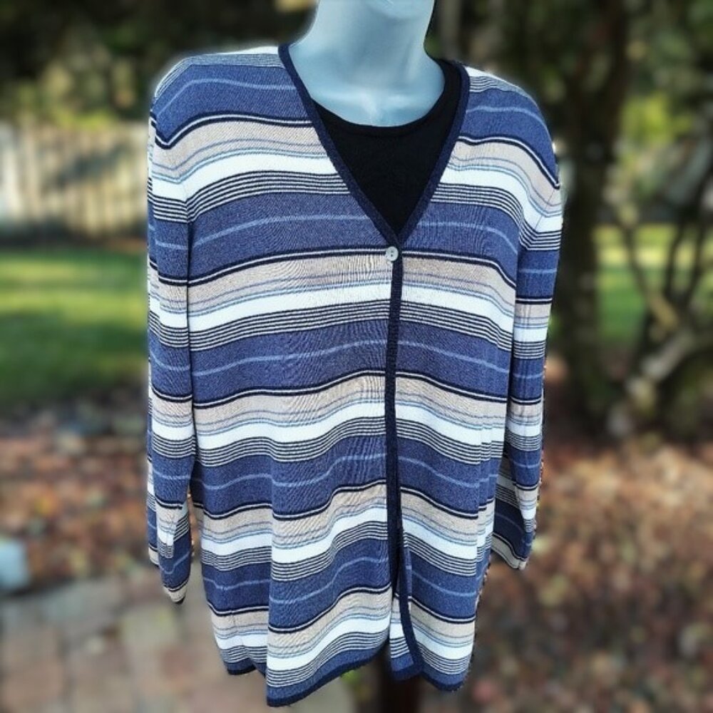Talbot's Cotton Blend Cardigan L